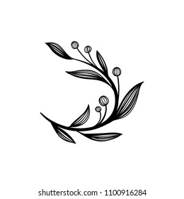 Hand drawn vector vintage element for invitations, greeting cards, quotes, blogs, wedding decor, posters. Isolated on white background