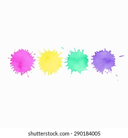 Hand Drawn Vector Watercolor Abstract Background