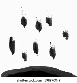 hand drawn vector water/ink abstract elements for design. Can be used  for poster, card, placard, brochure, flyer, artwork