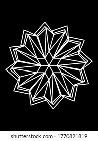 A hand drawn and vectorized geometric mandala. 
