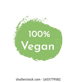 Hand drawn vegan food label and tag vector.