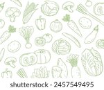 Hand drawn vegetable background material_vector illustration
