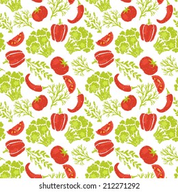 Hand Drawn Vegetable Seamless Pattern 
