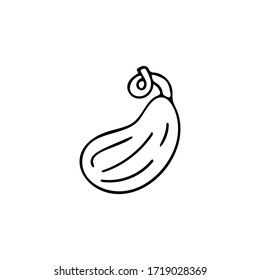 Icono de col de verduras dibujado a mano aislado en fondo blanco. Concepto para el mercado de los agricultores, comida orgánica, tienda de comestibles, cafetería, restaurante.  Producto natural, vegetariano, fresco, natural, diseño