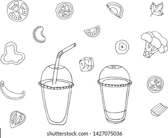Hand drawn vegetables collection. Sketch vector vegetables natural set.