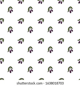 Hand drawn vegetables doodle set. Seamless pattern. Vector illustration.