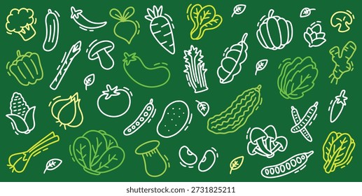 Dibujado a mano elemento de verduras doodle Ilustración vectorial