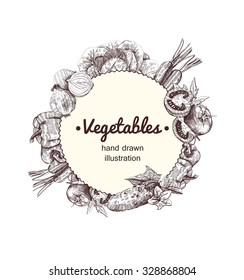 hand drawn vegetables illustration