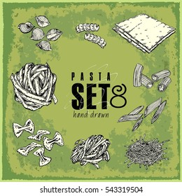 Hand Drawn Vegetables Set. Collection of food sketch. Vector illustration