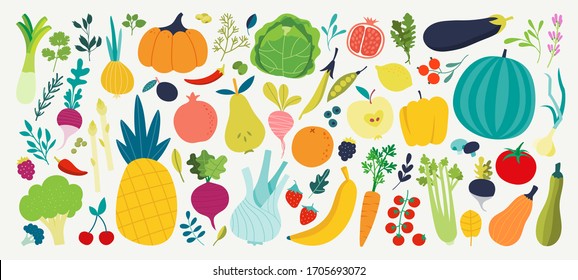 Hand drawn vegetables. Veggies nutrition doodle, organic vegan food and vegetable doodles. Tasty organic vegetarian veggies. Vector illustration isolated symbols set