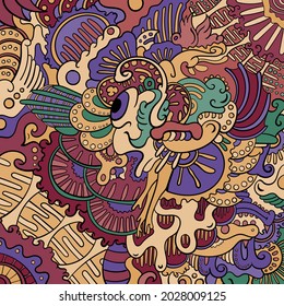 hand drawn vektor doodle with abstrak pattern