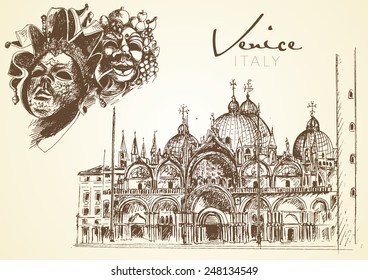 hand drawn Venice