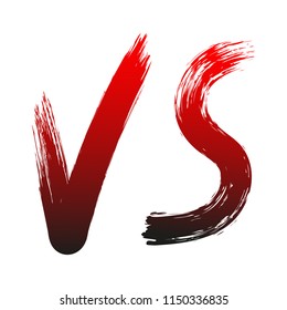 Hand Drawn Versus Sign On White Stock Vector (Royalty Free) 1150336835 ...