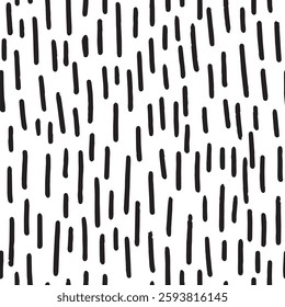 Hand drawn vertical lines and dashes seamless pattern design