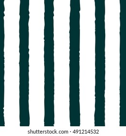 Hand drawn vertical paint brushstrokes. Monochrome seamless pattern. Simple vector graphics