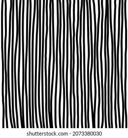 Hand drawn vertical parallel thick black lines on white background. Vector pattern for graphic or web design.