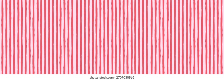 Hand drawn vertical stripe seamless pattern set. Modern pink and red textured linear background for wrapping, decorative paper, and banner design.