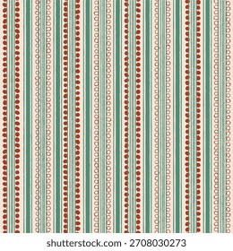 Rayas de Vertical dibujadas a mano y líneas punteadas sin patrón en verde azulado y óxido