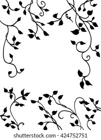 hand drawn vines in pretty border pattern