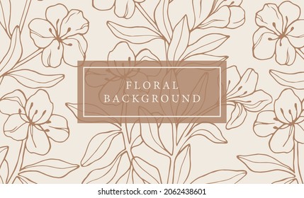 Hand Drawn Vintage Azalea Flower Background