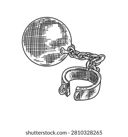hand drawn vintage ball
