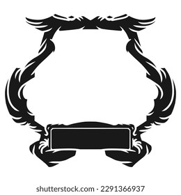 Hand drawn vintage border frame vector