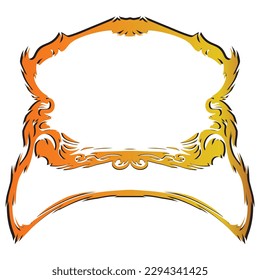 Hand drawn vintage border frame vector