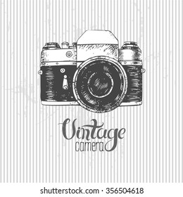Hand Drawn Vintage Camera