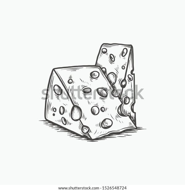 Hand Drawn Vintage Cheese Vector Illustration Stock Vector (Royalty Free) 1526548724 Shutterstock
