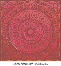 Hand drawn   vintage ethnic background. All objects are conveniently grouped  and are easily editable.