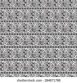 Hand Drawn Vintage Ethnic Ornament Seamless Pattern