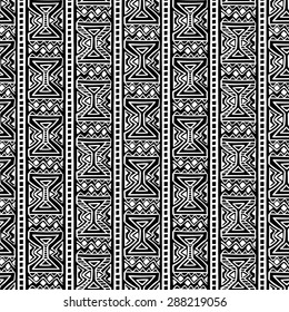 Hand Drawn Vintage Ethnic Ornament Seamless Pattern