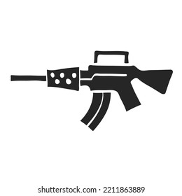 Ilustración de vectores de arma de fuego de marca manual