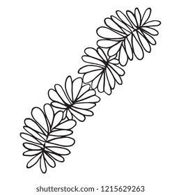 Hand Drawn vintage floral element, decorative plant for design background, patterns, greeting cards, scrapbooking, etc