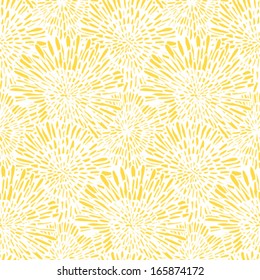 Hand drawn vintage floral pattern with dandelions or asters. Seamless vector texture for web, print, wallpaper, spring summer fashion, wedding invitation card background, fabric, textile, gift paper