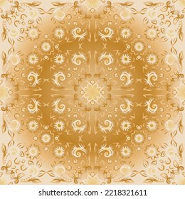 Hand drawn vintage floral pattern background