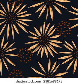 hand drawn vintage floral pattern