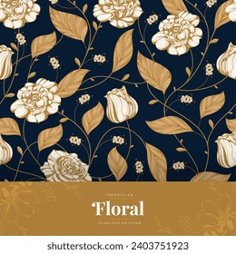 handgezeichnetes Vintage-Blumenmuster 24