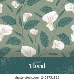 patrón floral vintage dibujado a mano 16 