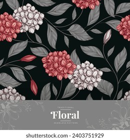 hand drawn vintage floral pattern 9 
