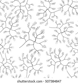 Hand Drawn vintage floral pattern. Vector. Isolated.Leaves, branches, floral elements. Wedding, birthday, Valentine's day. 