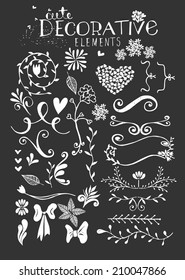 Hand Drawn Vintage Floral Vector Illustration