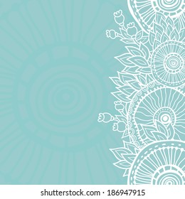 Hand  drawn vintage floral vertical seamless background. All objects are conveniently grouped on different layers and are easily editable. 
