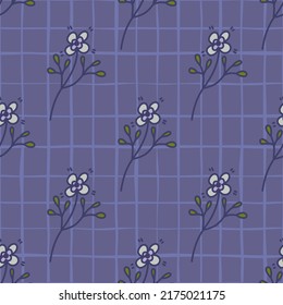 Hand drawn vintage flower seamless pattern. Simple floral wallpaper. Design for fabric, textile print, wrapping paper, cover