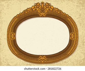Hand drawn vintage frame.