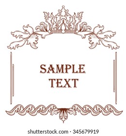 Hand drawn vintage frame