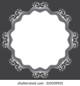 hand drawn vintage frame baroque elements for advertising in vintage style, vector ornament, to frame the logo for text