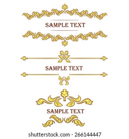 Hand drawn vintage frames and design elements