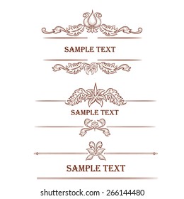Hand drawn vintage frames and design elements