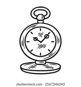 Hand Drawn Vintage Gentleman Illustration Colorless - O'Clock